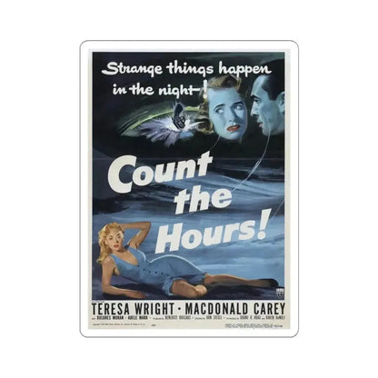 Count the Hours 1953 Movie Poster - STICKER Vinyl Kiss-Cut Decal 6 Inch White - The Sticker Space