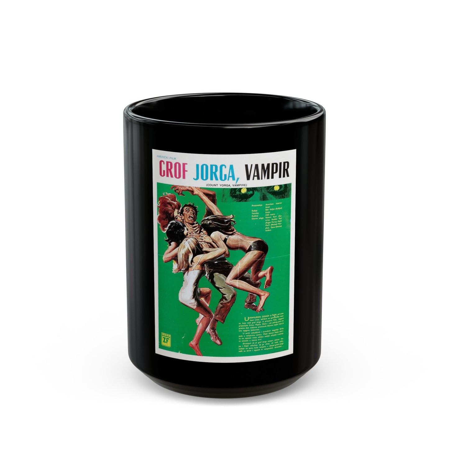 COUNT YORGA, VAMPIRE 1970 Movie Poster - Black Coffee Mug-15oz-The Sticker Space