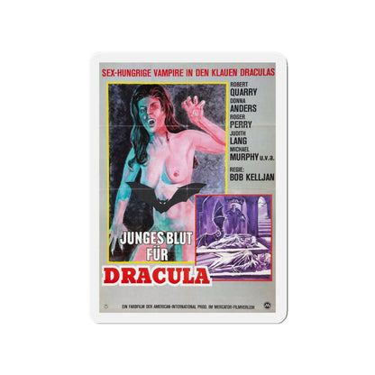 COUNT YORGA, VAMPIRE (GERMAN) 1970 Movie Poster - Die-Cut Magnet-4" x 4"-The Sticker Space