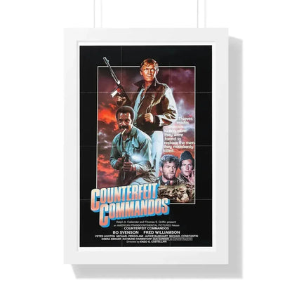 COUNTERFEIT COMMANDOS (THE INGLORIOUS BASTARDS) 1978 - Framed Movie Poster 16″ x 24″ White - The Sticker Space