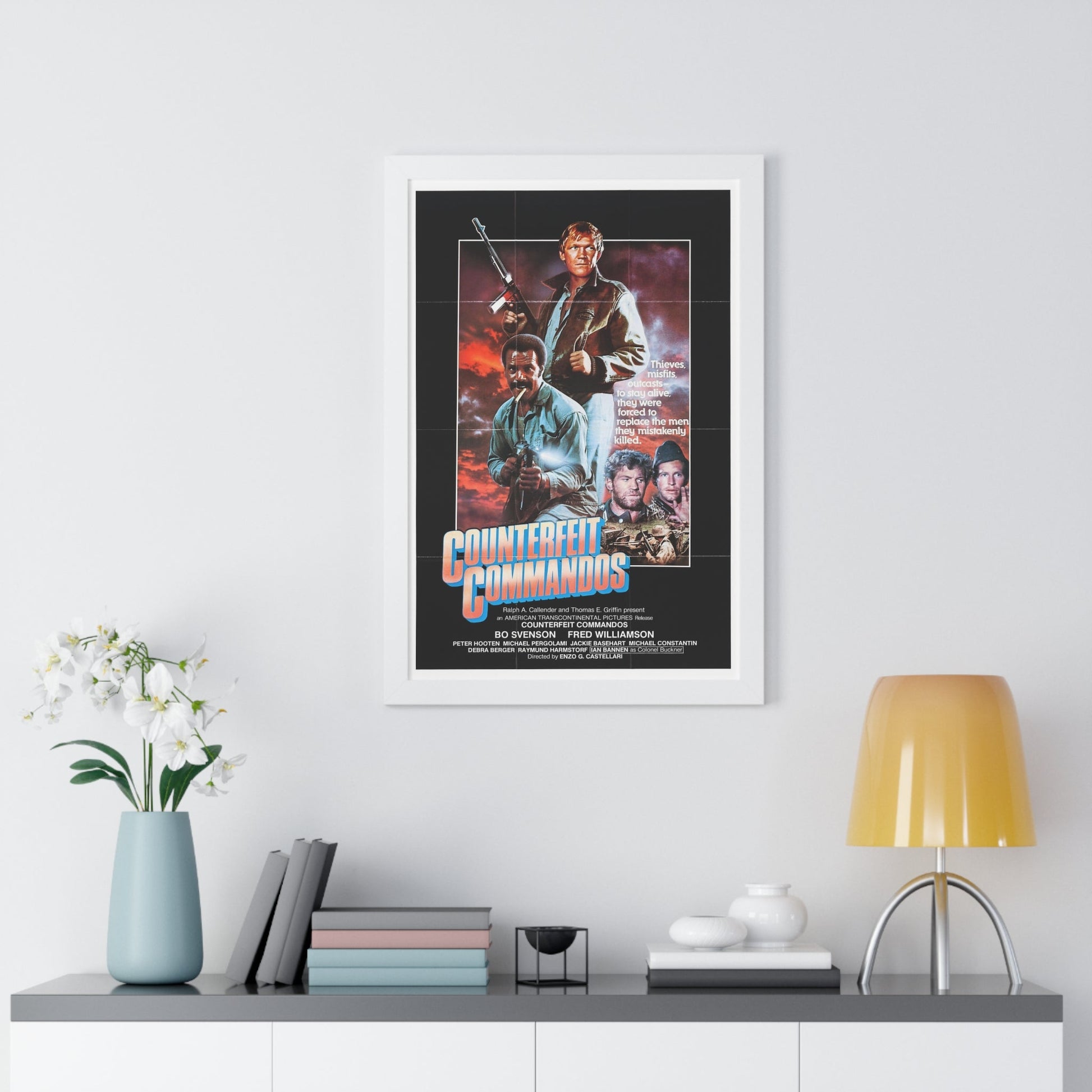 COUNTERFEIT COMMANDOS (THE INGLORIOUS BASTARDS) 1978 - Framed Movie Poster-The Sticker Space