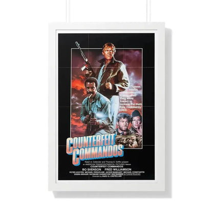 COUNTERFEIT COMMANDOS (THE INGLORIOUS BASTARDS) 1978 - Framed Movie Poster 20" x 30" White - The Sticker Space