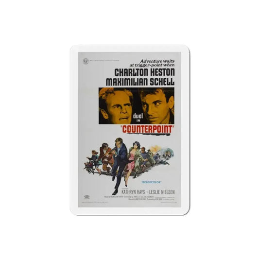 Counterpoint 1967 Movie Poster Refrigerator Magnet 2 Inch - The Sticker Space