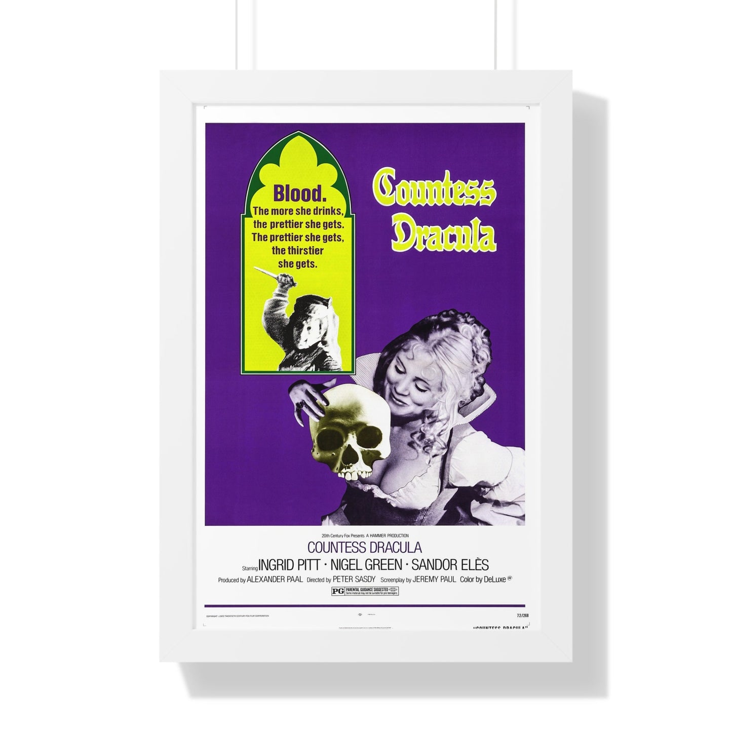 COUNTESS DRACULA 1971 - Framed Movie Poster-16″ x 24″-The Sticker Space