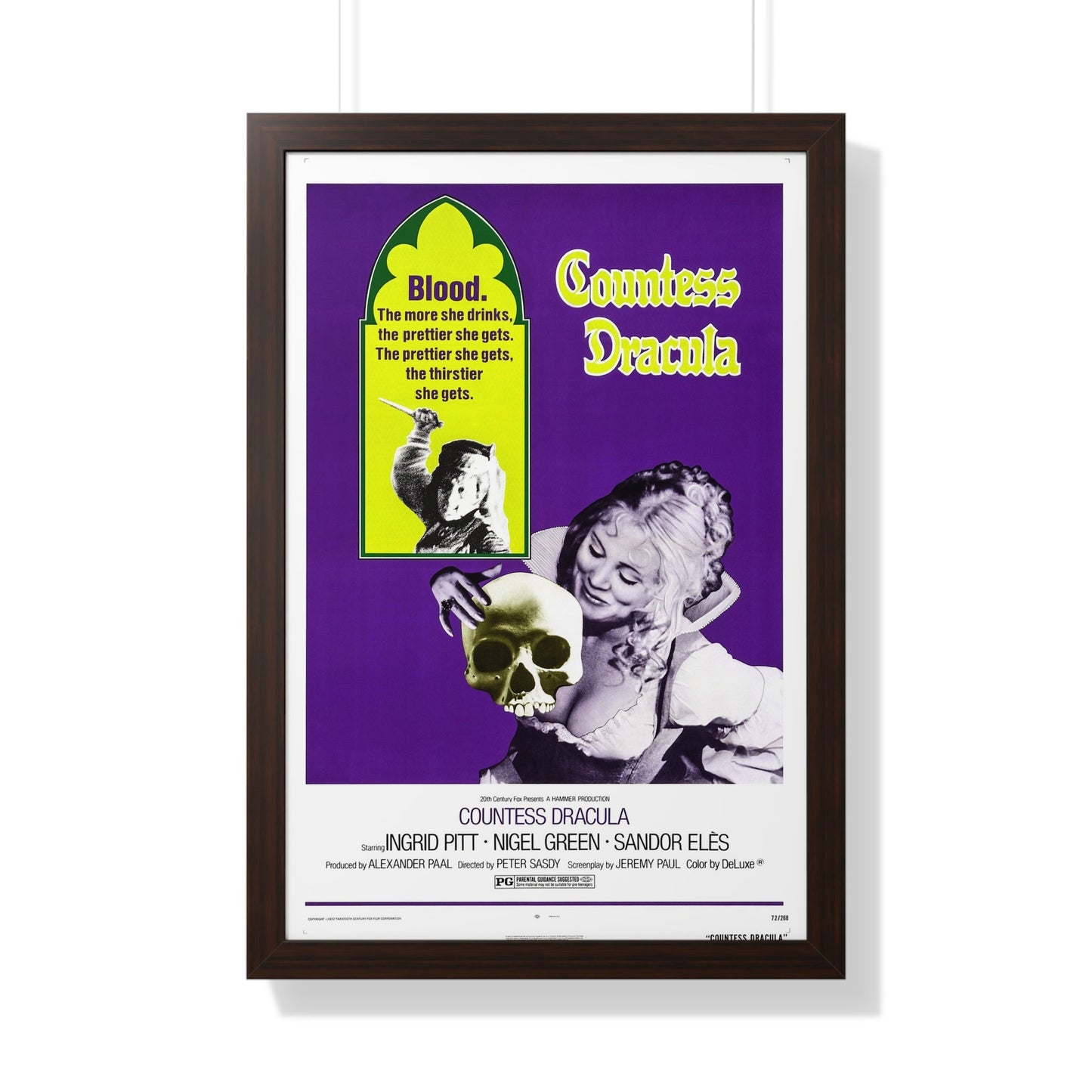 COUNTESS DRACULA 1971 - Framed Movie Poster-20" x 30"-The Sticker Space