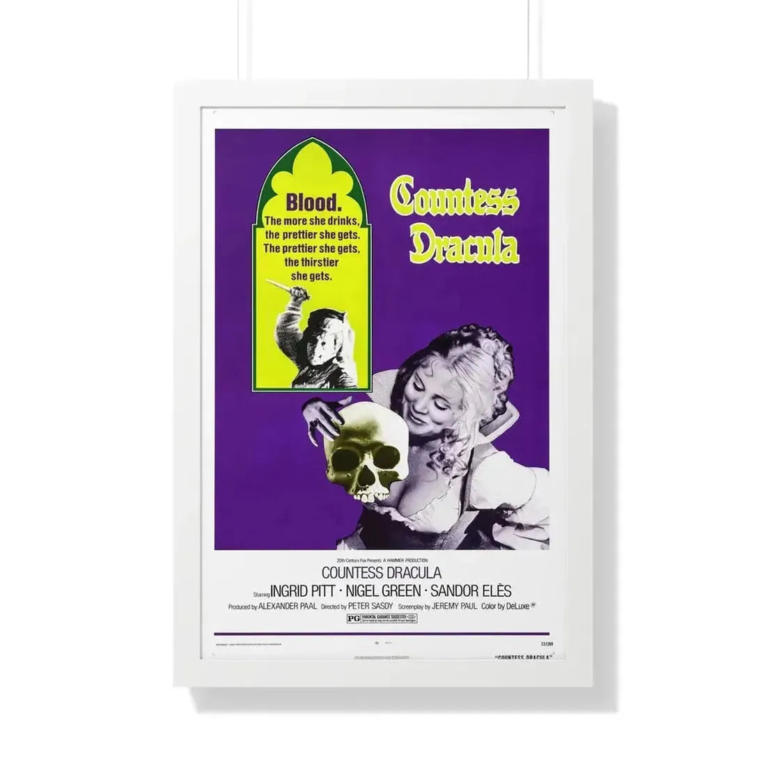 COUNTESS DRACULA 1971 - Framed Movie Poster - The Sticker Space