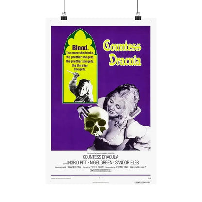 COUNTESS DRACULA 1971 - Paper Movie Poster - The Sticker Space