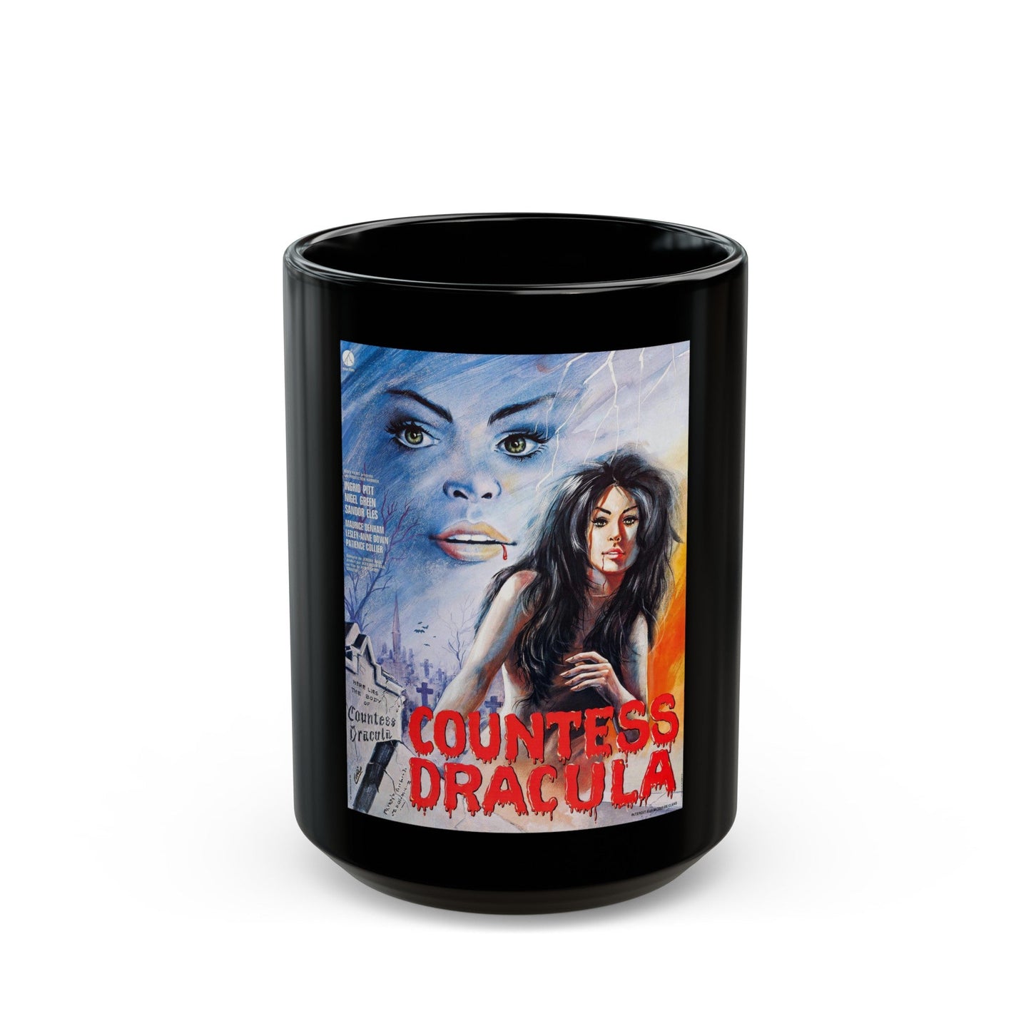 COUNTESS DRACULA (FRENCH) 1971 Movie Poster - Black Coffee Mug-15oz-The Sticker Space