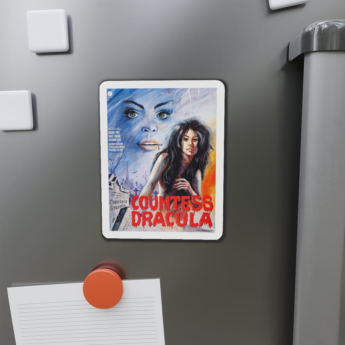 COUNTESS DRACULA (FRENCH) 1971 Movie Poster - Die-Cut Magnet-The Sticker Space