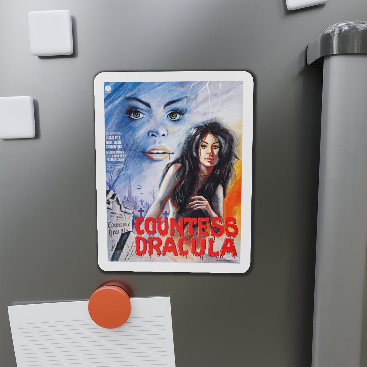 COUNTESS DRACULA (FRENCH) 1971 Movie Poster - Die-Cut Magnet-The Sticker Space