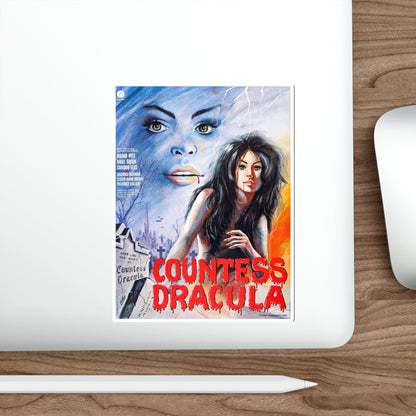 COUNTESS DRACULA (FRENCH) 1971 Movie Poster STICKER Vinyl Die-Cut Decal-The Sticker Space