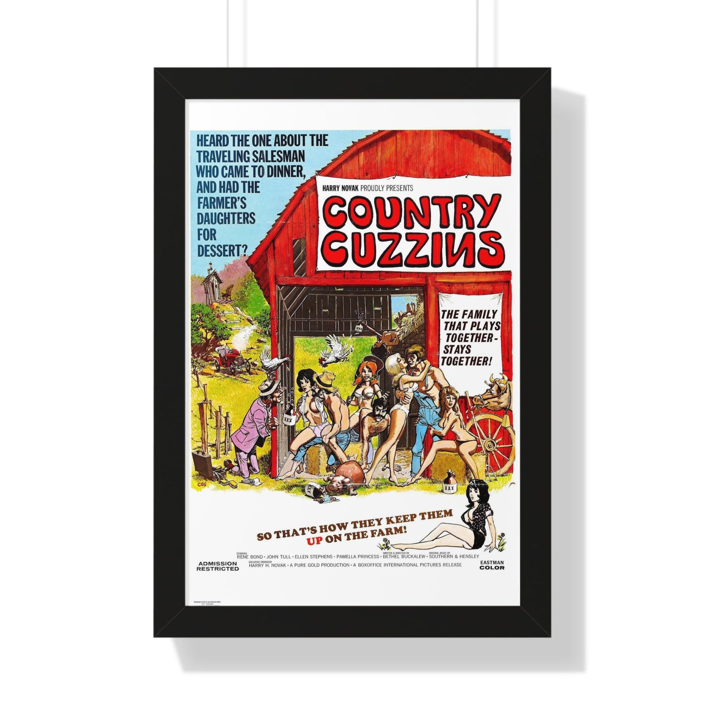 COUNTRY CUZZINS 1972 - Framed Movie Poster-16″ x 24″-The Sticker Space