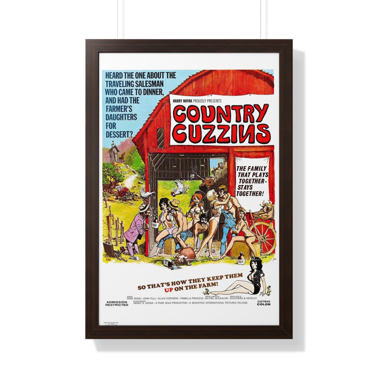 COUNTRY CUZZINS 1972 - Framed Movie Poster-20" x 30"-The Sticker Space