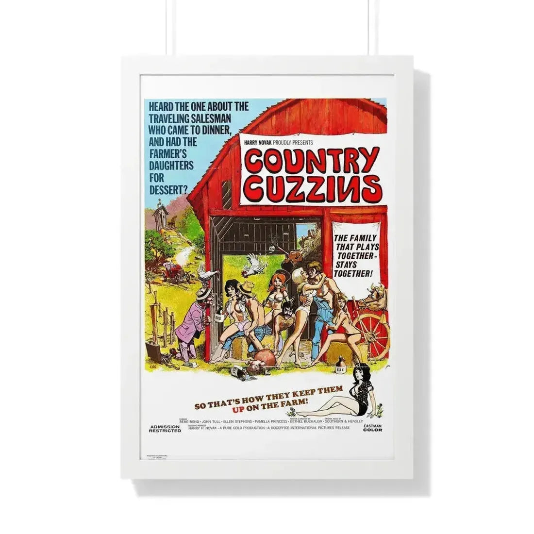 COUNTRY CUZZINS 1972 - Framed Movie Poster 20" x 30" White - The Sticker Space