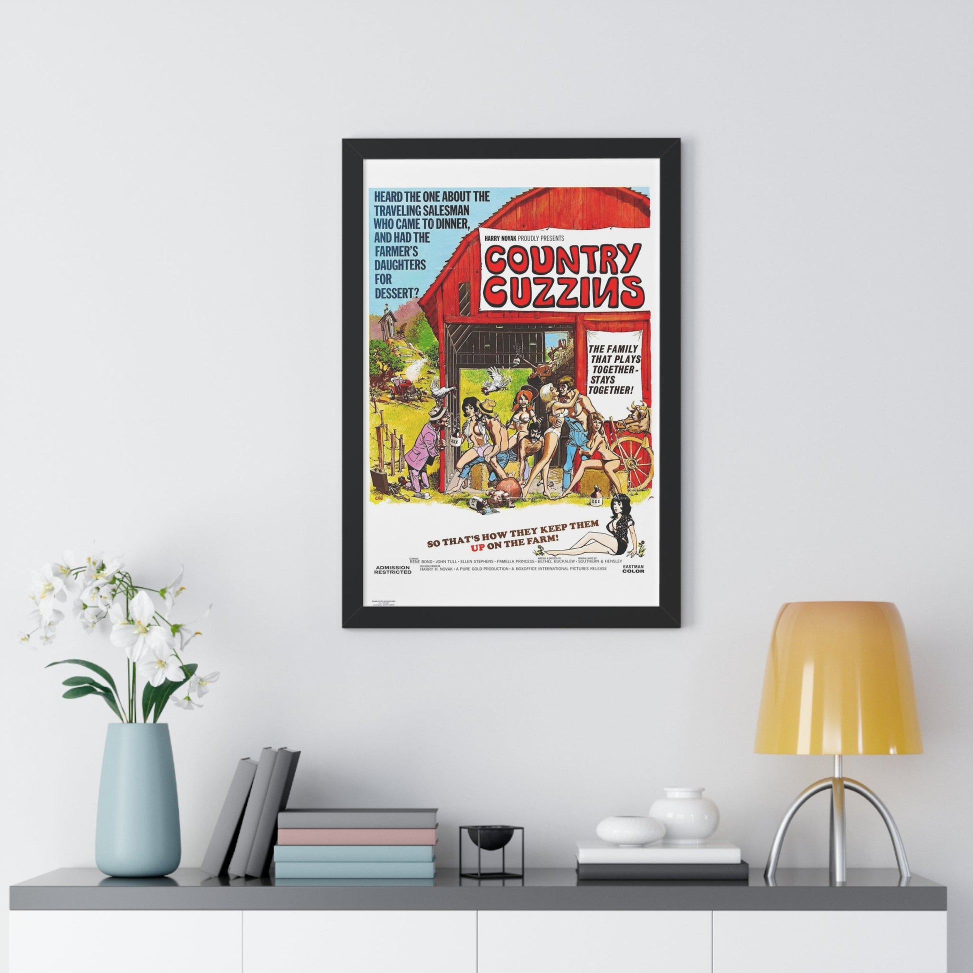 COUNTRY CUZZINS 1972 - Framed Movie Poster-The Sticker Space