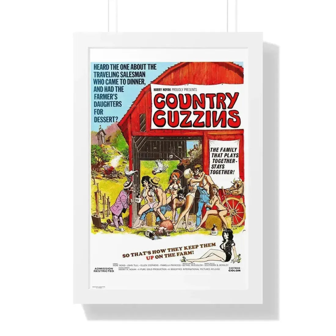 COUNTRY CUZZINS 1972 - Framed Movie Poster - The Sticker Space