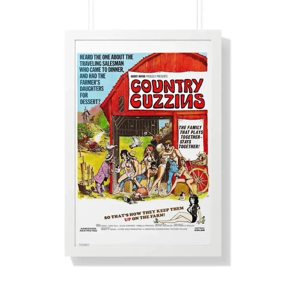 COUNTRY CUZZINS 1972 - Framed Movie Poster - The Sticker Space