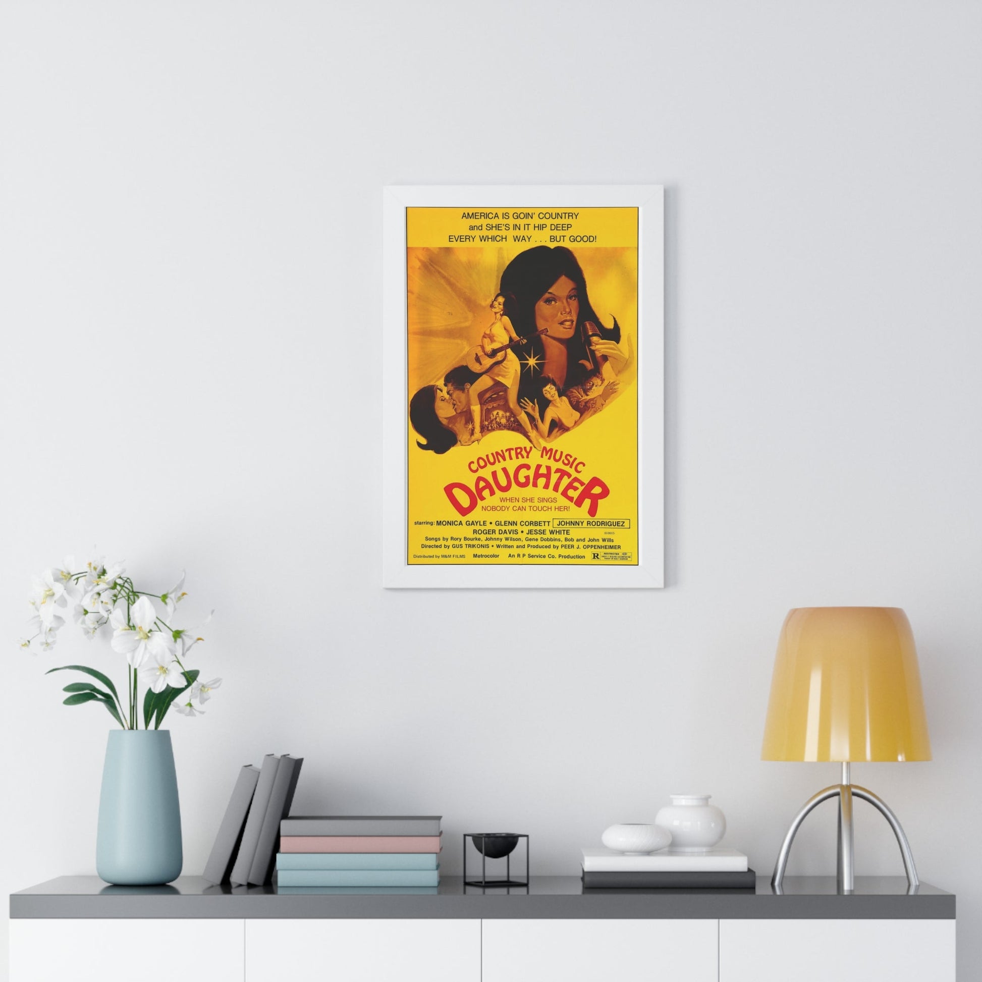 COUNTRY MUSIC DAUGHTER (NASHVILLE GIRL) 1976 - Framed Movie Poster-The Sticker Space