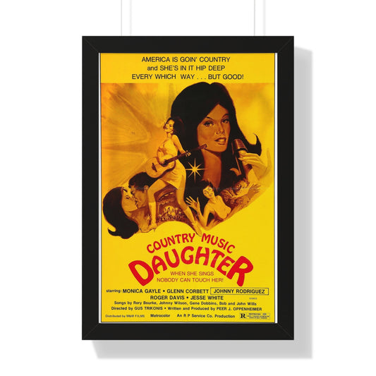 COUNTRY MUSIC DAUGHTER (NASHVILLE GIRL) 1976 - Framed Movie Poster-16″ x 24″-The Sticker Space