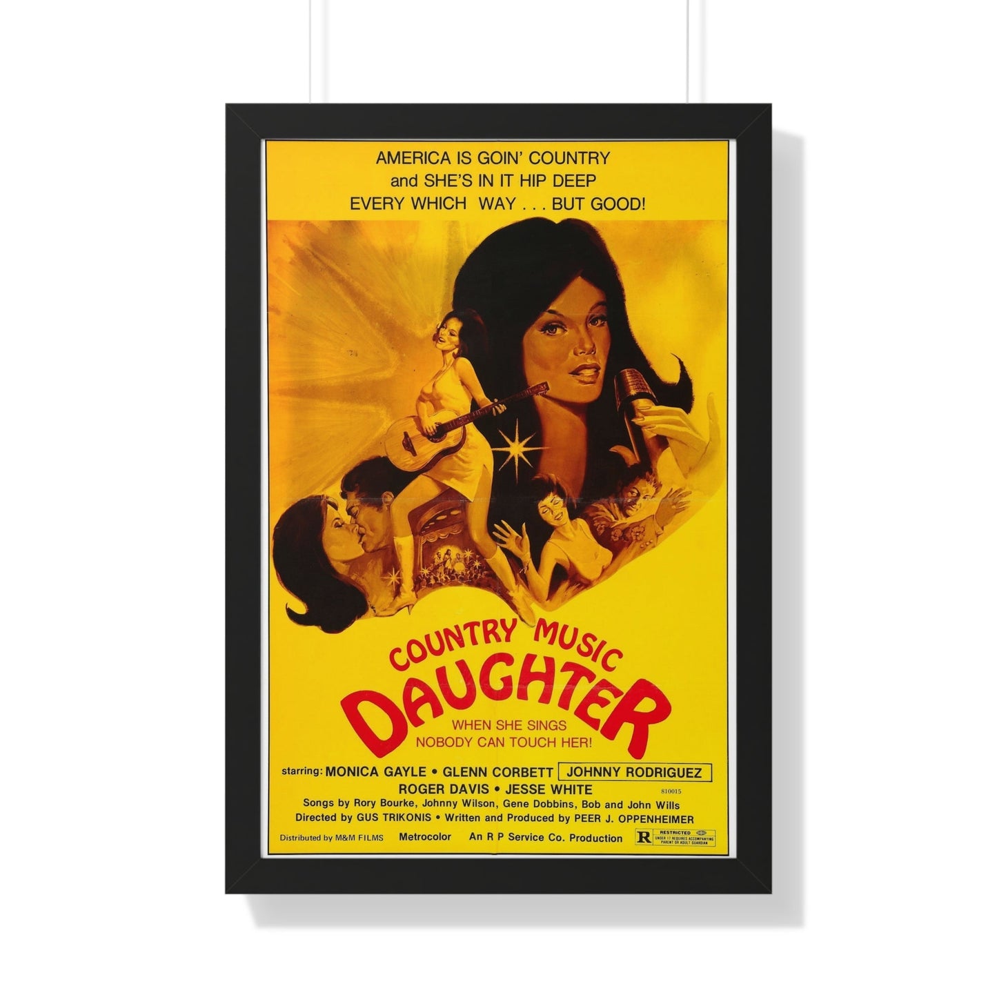 COUNTRY MUSIC DAUGHTER (NASHVILLE GIRL) 1976 - Framed Movie Poster-The Sticker Space