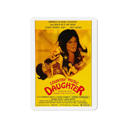 COUNTRY MUSIC DAUGHTER (NASHVILLE GIRL) 1976 Movie Poster - Die-Cut Magnet-2" x 2"-The Sticker Space