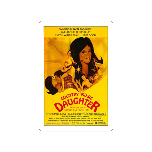 COUNTRY MUSIC DAUGHTER (NASHVILLE GIRL) 1976 Movie Poster STICKER Vinyl Die-Cut Decal-2 Inch-The Sticker Space