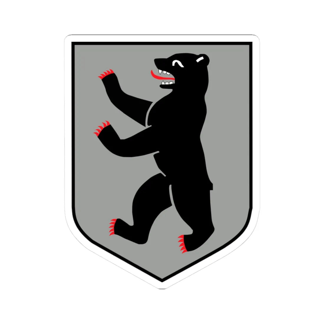 Country symbol de-Berlin silver (Germany) (Coat of Arms) STICKER Vinyl Kiss-Cut Decal 3 Inch White - The Sticker Space