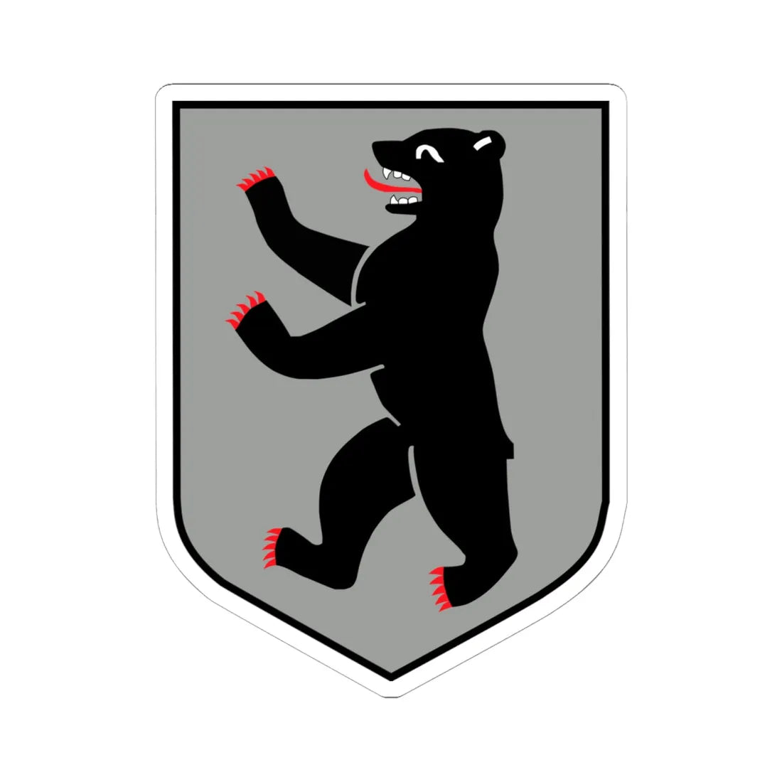Country symbol de-Berlin silver (Germany) (Coat of Arms) STICKER Vinyl Kiss-Cut Decal 6 Inch White - The Sticker Space