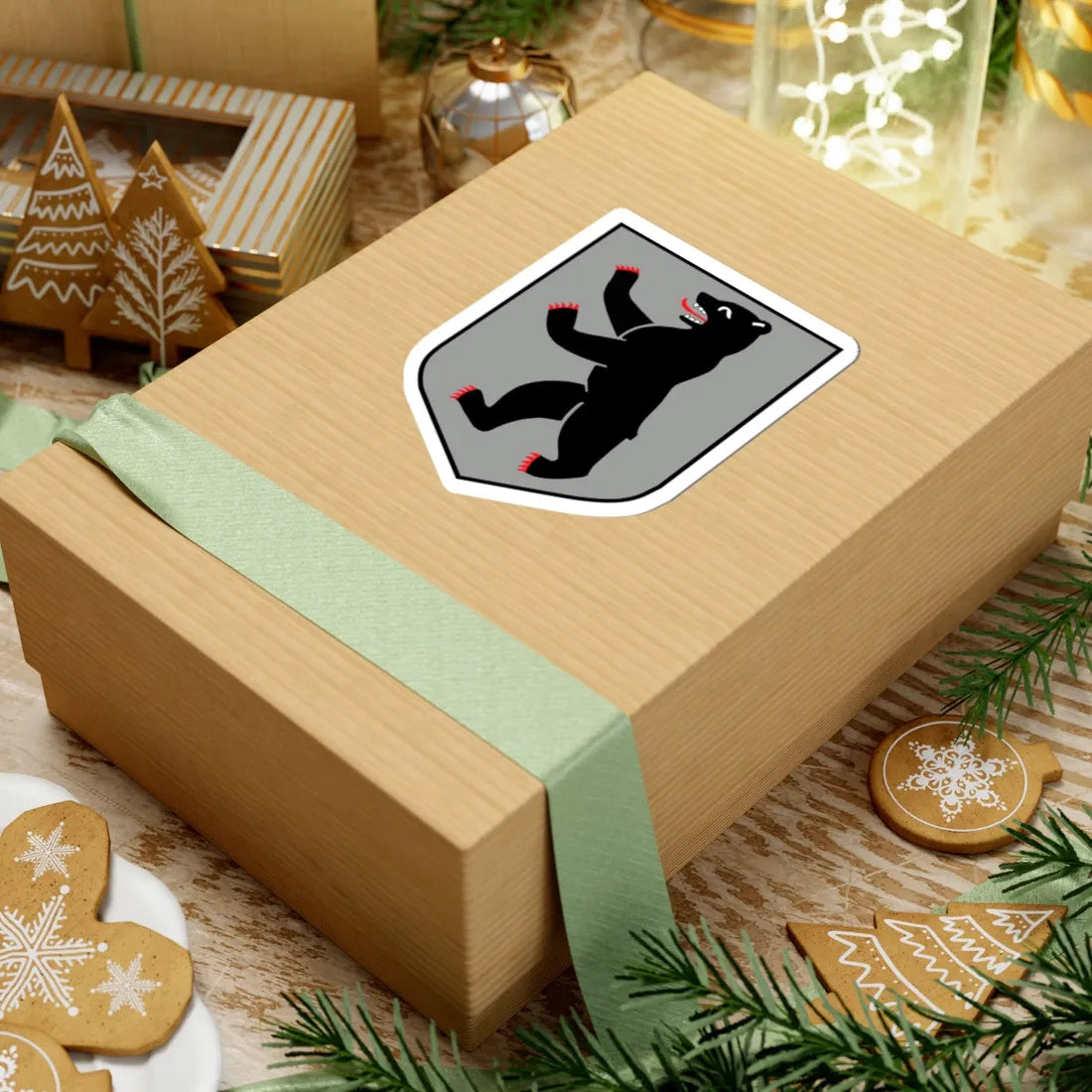 Country symbol de-Berlin silver (Germany) (Coat of Arms) STICKER Vinyl Kiss-Cut Decal - The Sticker Space