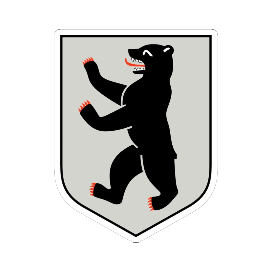 Country symbol of Berlin silver (Germany) (Coat of Arms) STICKER Vinyl Kiss-Cut Decal 4 Inch White - The Sticker Space