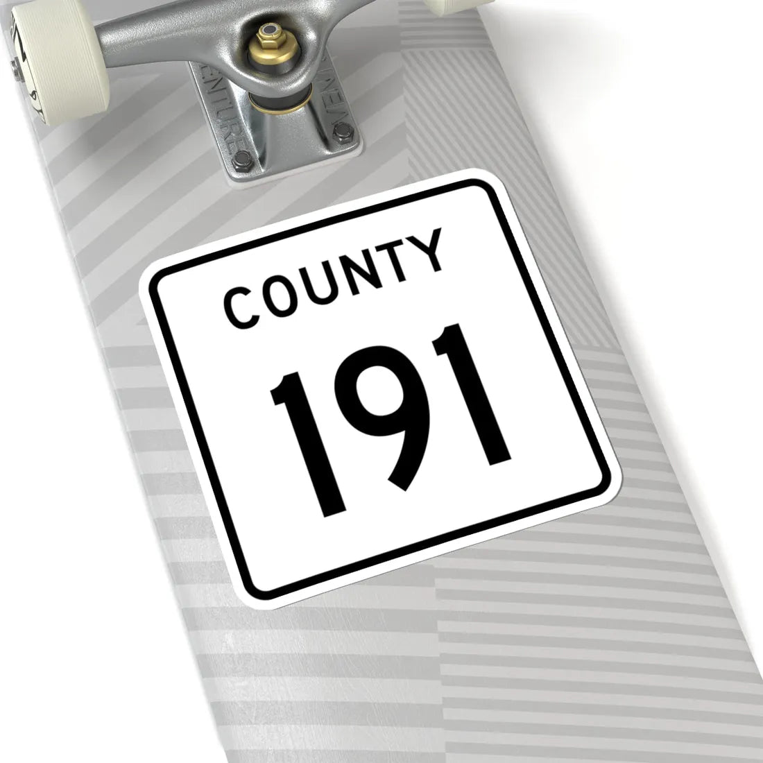 County 191 square (Minnesota) (Road Sign) STICKER Vinyl Kiss-Cut Decal - The Sticker Space