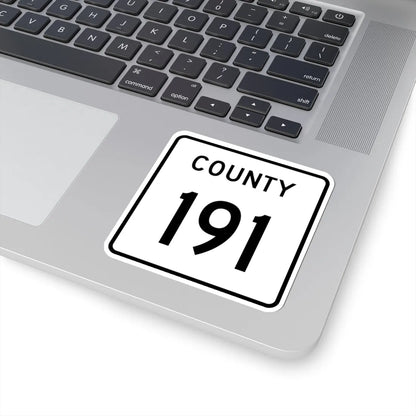County 191 square (Minnesota) (Road Sign) STICKER Vinyl Kiss-Cut Decal - The Sticker Space
