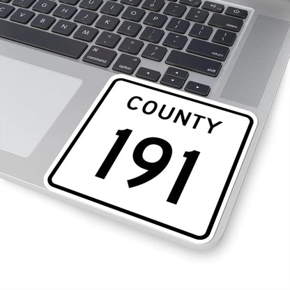 County 191 square (Minnesota) (Road Sign) STICKER Vinyl Kiss-Cut Decal - The Sticker Space