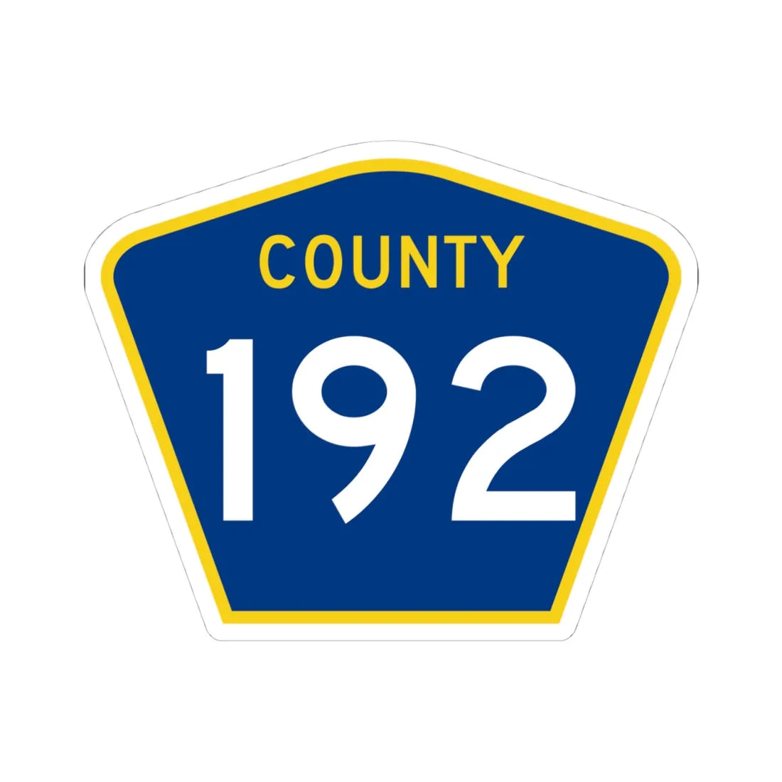 County 192 MN (Minnesota) (Road Sign) STICKER Vinyl Kiss-Cut Decal 4 Inch White - The Sticker Space