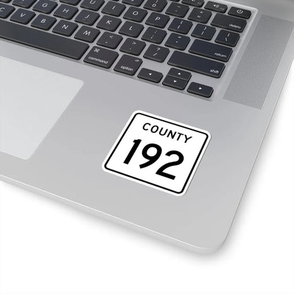 County 192 square (Minnesota) (Road Sign) STICKER Vinyl Kiss-Cut Decal - The Sticker Space