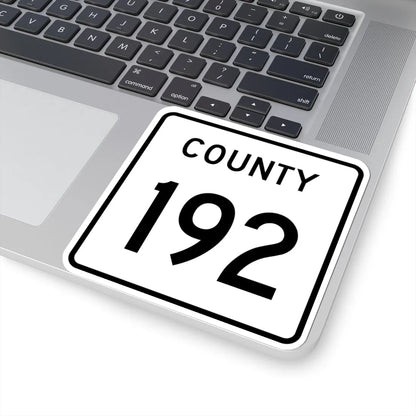 County 192 square (Minnesota) (Road Sign) STICKER Vinyl Kiss-Cut Decal - The Sticker Space