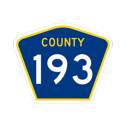 County 193 MN (Minnesota) (Road Sign) STICKER Vinyl Kiss-Cut Decal 4 Inch White - The Sticker Space