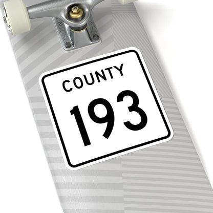County 193 square (Minnesota) (Road Sign) STICKER Vinyl Kiss-Cut Decal - The Sticker Space