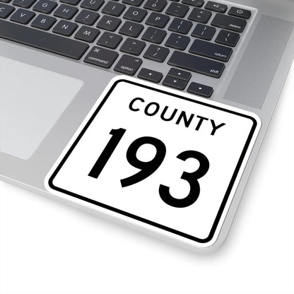 County 193 square (Minnesota) (Road Sign) STICKER Vinyl Kiss-Cut Decal - The Sticker Space
