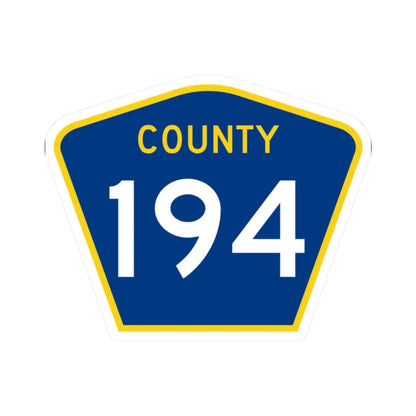 County 194 MN (Minnesota) (Road Sign) STICKER Vinyl Kiss-Cut Decal 2 Inch White - The Sticker Space