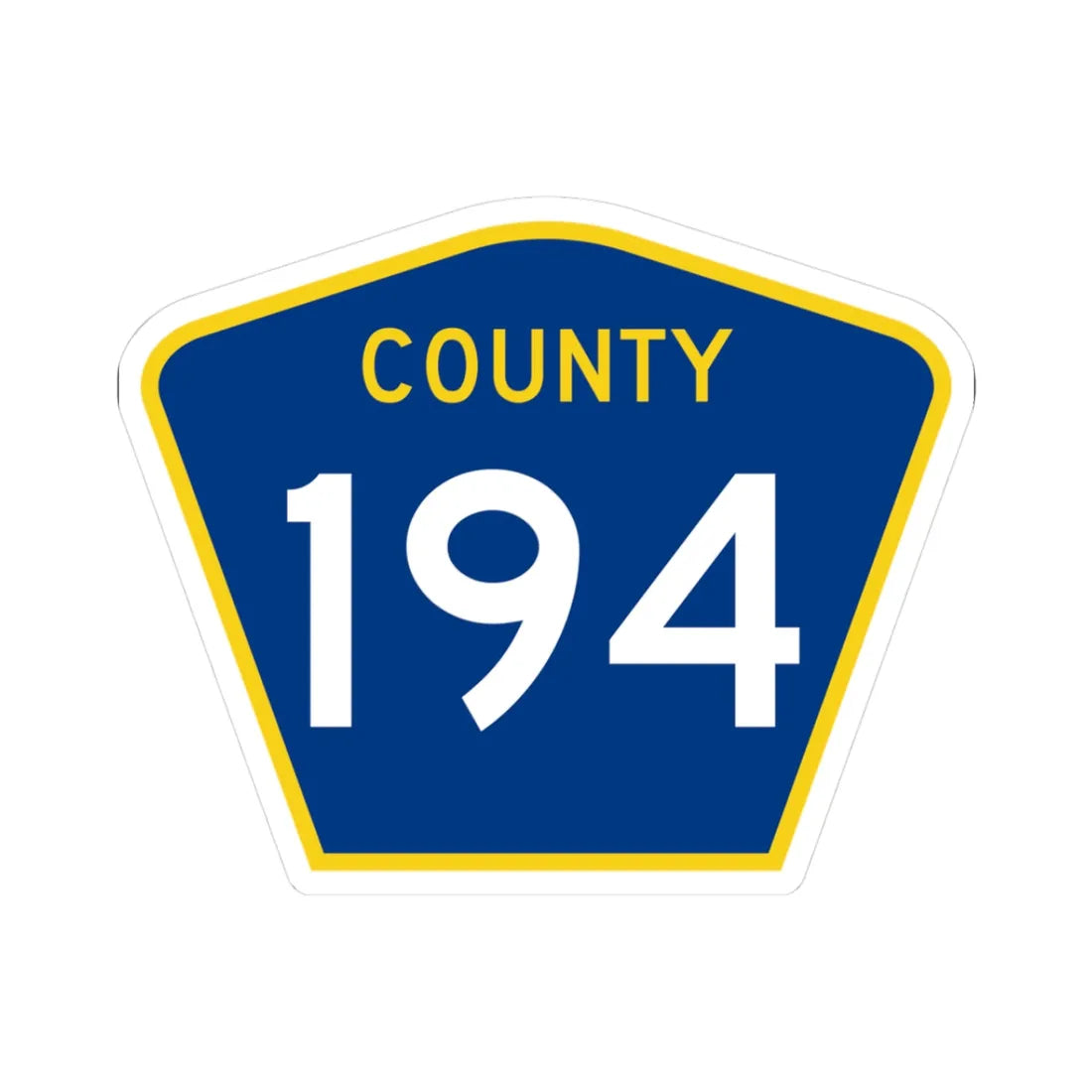 County 194 MN (Minnesota) (Road Sign) STICKER Vinyl Kiss-Cut Decal 3 Inch White - The Sticker Space