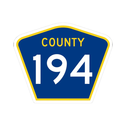 County 194 MN (Minnesota) (Road Sign) STICKER Vinyl Kiss-Cut Decal 3 Inch White - The Sticker Space