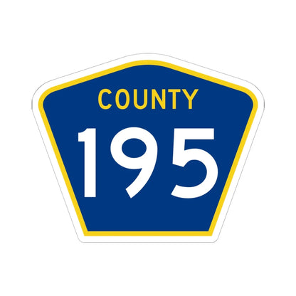 County 195 MN (Minnesota) (Road Sign) STICKER Vinyl Kiss-Cut Decal 6 Inch White - The Sticker Space