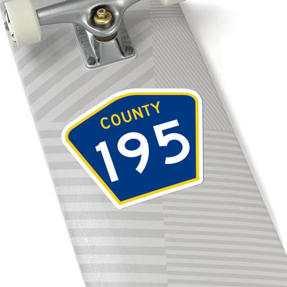County 195 MN (Minnesota) (Road Sign) STICKER Vinyl Kiss-Cut Decal - The Sticker Space