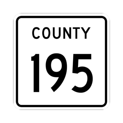 County 195 square (Minnesota) (Road Sign) STICKER Vinyl Kiss-Cut Decal 2 Inch White - The Sticker Space