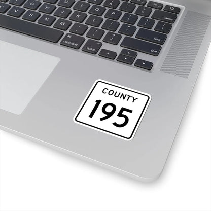 County 195 square (Minnesota) (Road Sign) STICKER Vinyl Kiss-Cut Decal - The Sticker Space