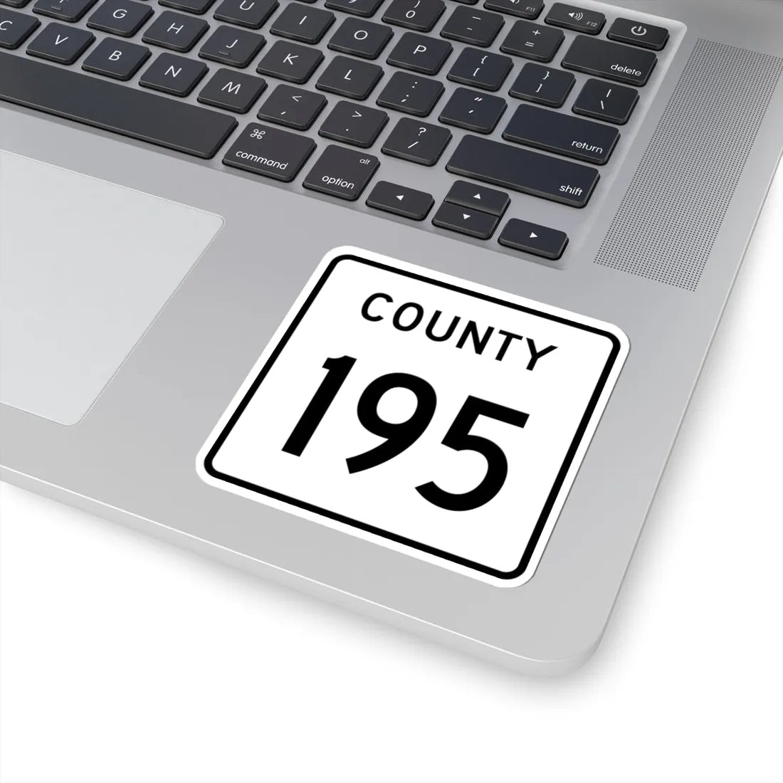 County 195 square (Minnesota) (Road Sign) STICKER Vinyl Kiss-Cut Decal - The Sticker Space