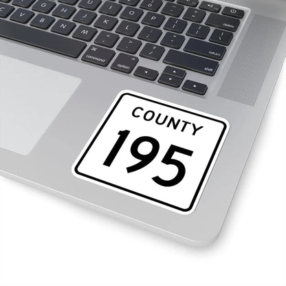 County 195 square (Minnesota) (Road Sign) STICKER Vinyl Kiss-Cut Decal - The Sticker Space