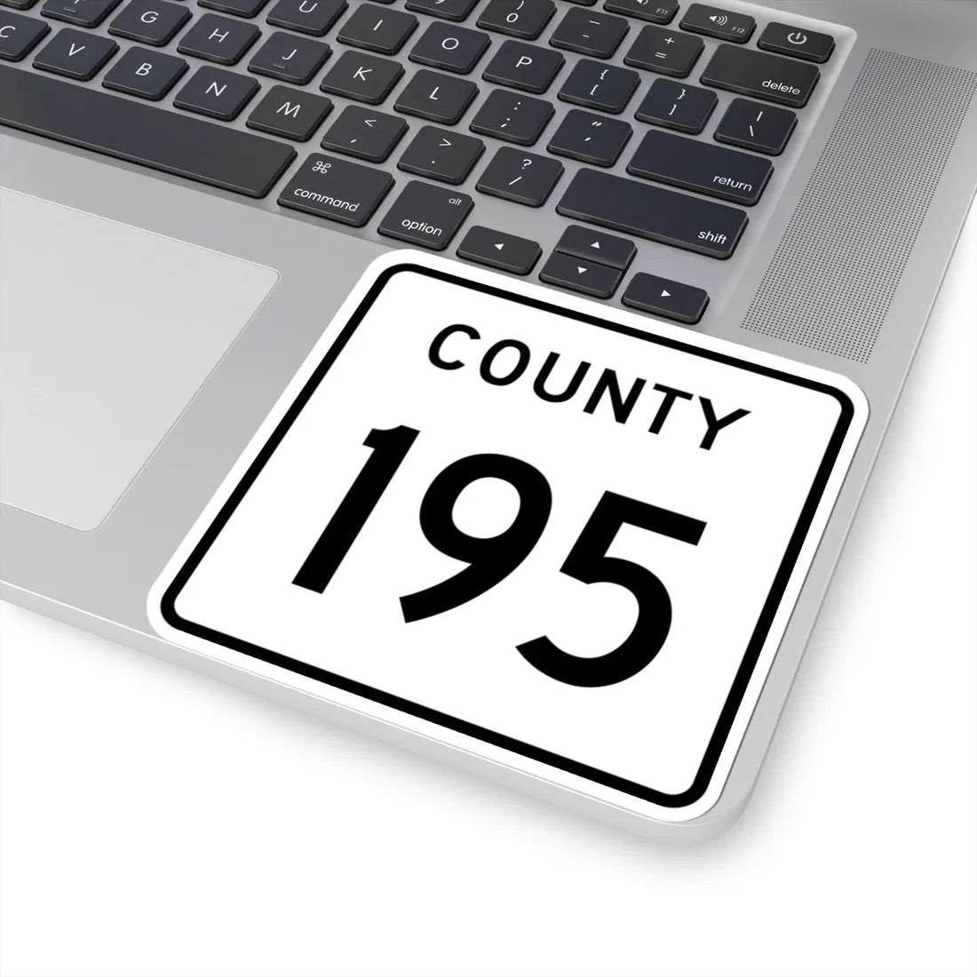 County 195 square (Minnesota) (Road Sign) STICKER Vinyl Kiss-Cut Decal - The Sticker Space