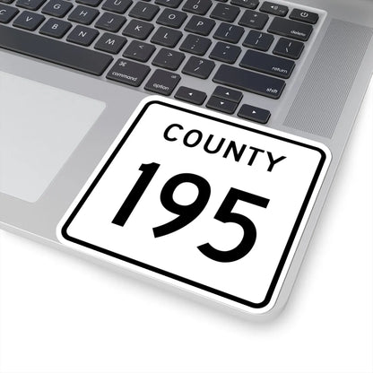 County 195 square (Minnesota) (Road Sign) STICKER Vinyl Kiss-Cut Decal - The Sticker Space